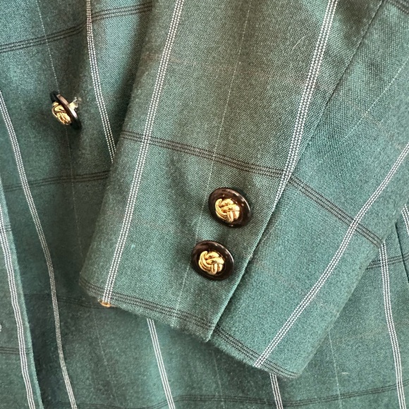 Executive Collection Women’s 2pc Green Plaid Skirt Suit Size 12 - Picture 7 of 11